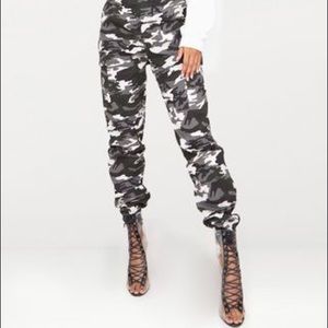 Camo Print Cargo Trousers